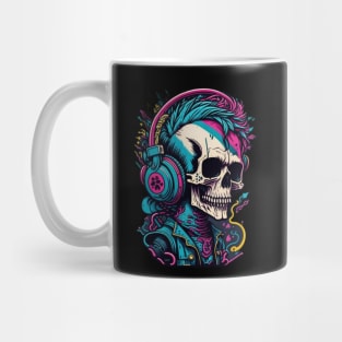 Skull with headphones Mug